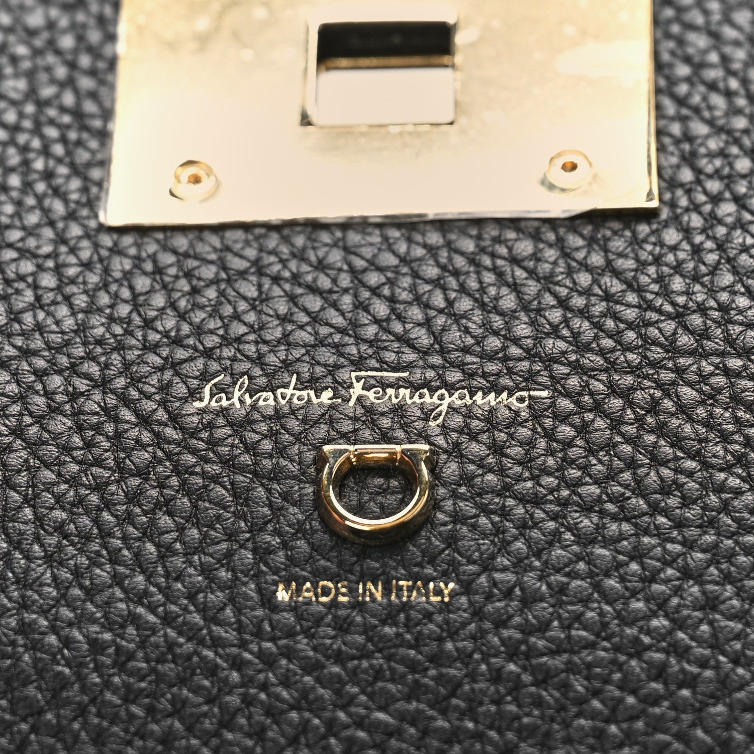 Salvatore Ferragamo Calfskin Large Studio Bag Black 7 of 12