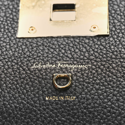 Salvatore Ferragamo Calfskin Large Studio Bag Black 7 of 12