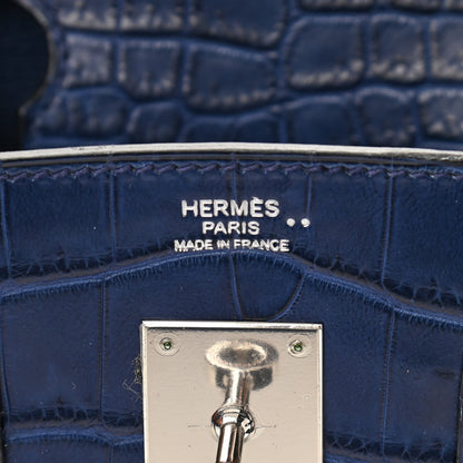 Hermes Matte Niloticus Crocodile Birkin 30 Bleu De Malte 6 of 13