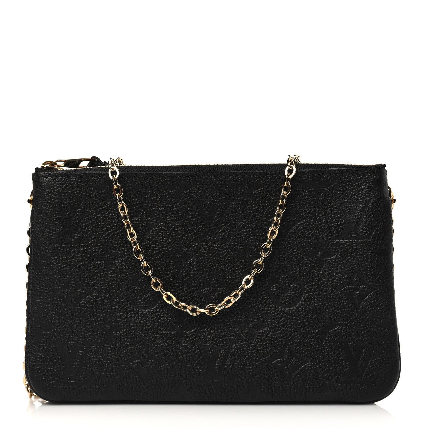 Louis Vuitton Empreinte Double Zip Pochette Black 1 of 9