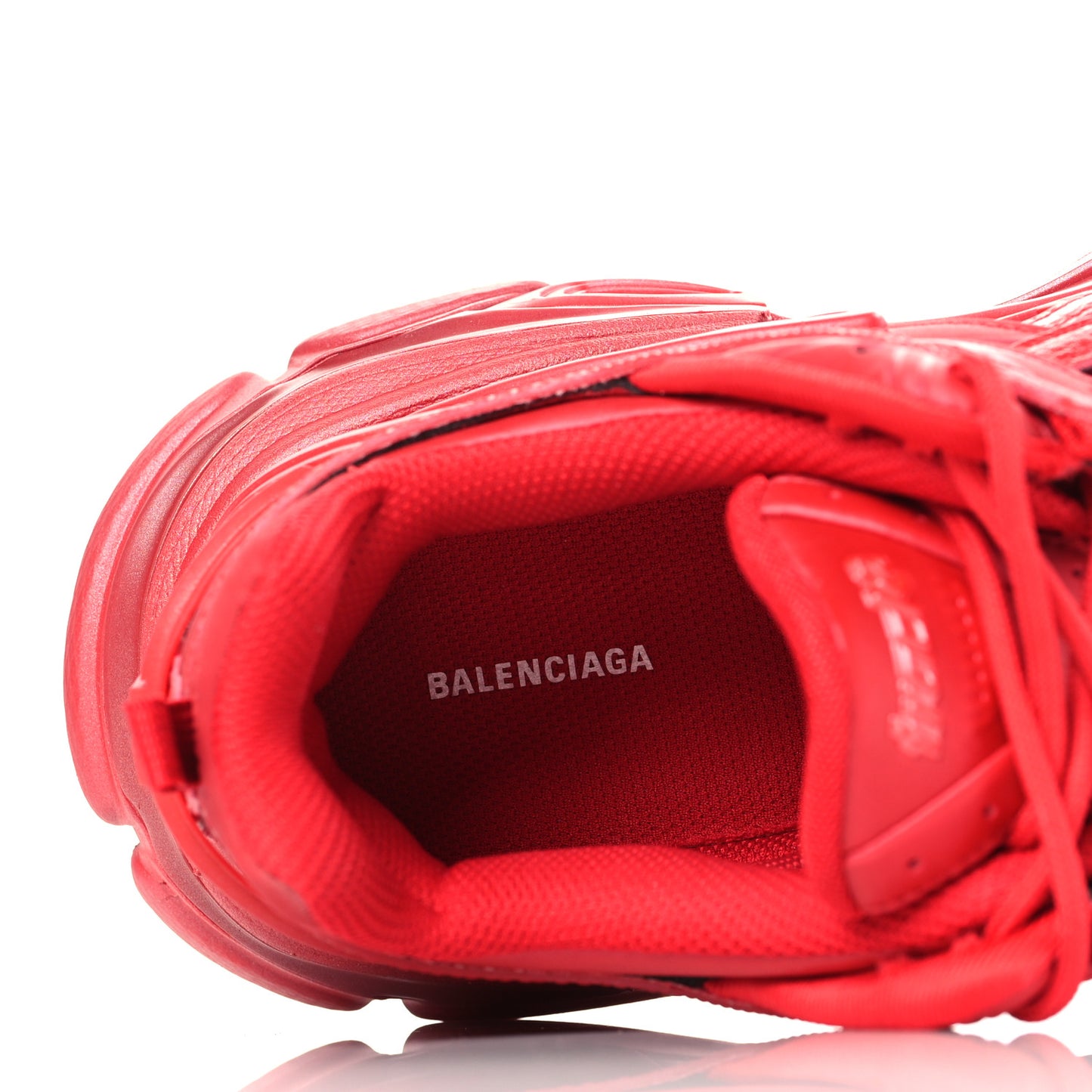 Rubber Mesh Pearlescent Mens Track.2 Open Sneakers 40 Red