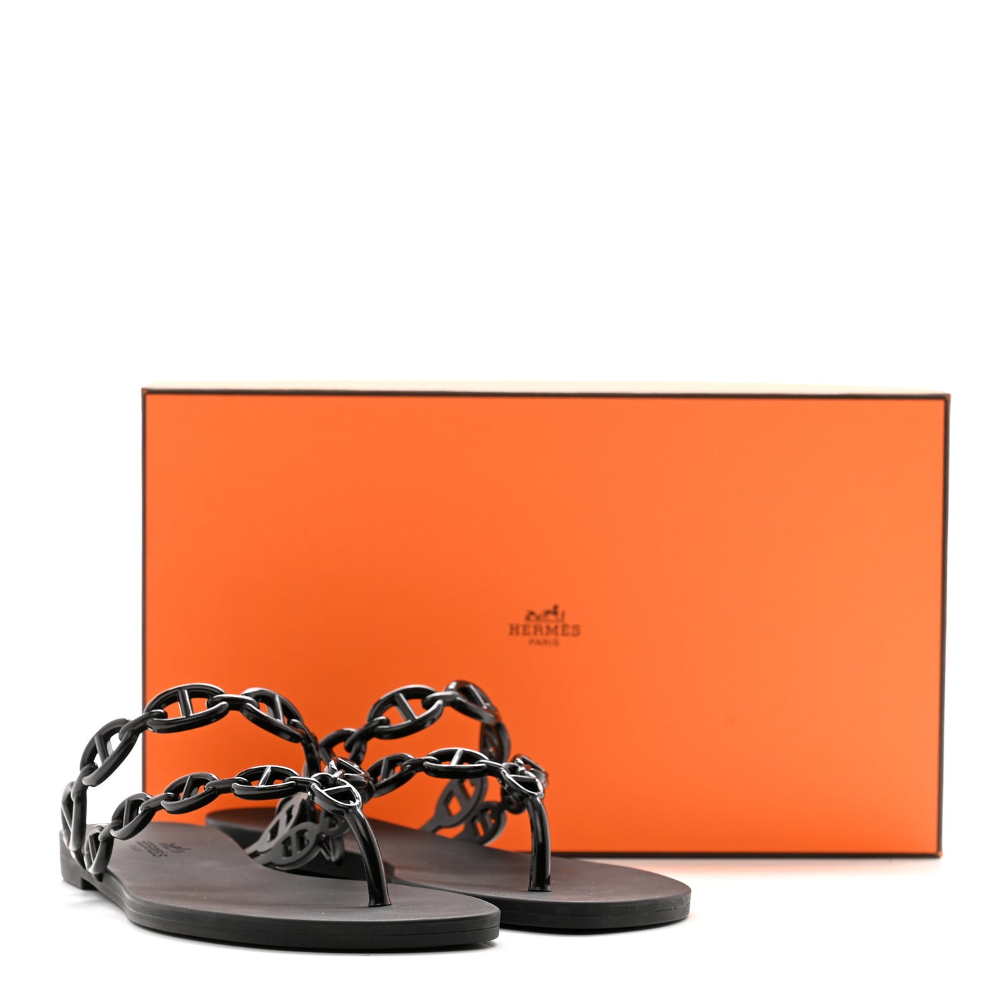 Rubber Chaine d'Ancre Island Sandals 36 Black
