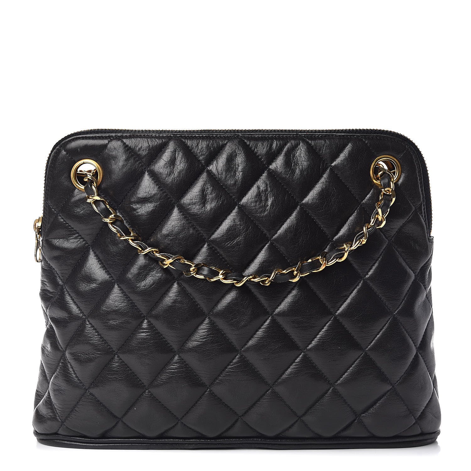 Chanel Lambskin Quilted Shopping Tote Black 1 of 11