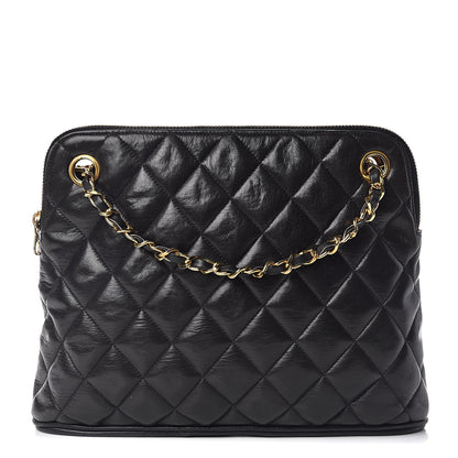 Chanel Lambskin Quilted Shopping Tote Black 1 of 11