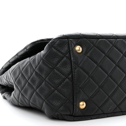 Chanel Calfskin Quilted XXL Travel Flap Bag Black 10 of 11