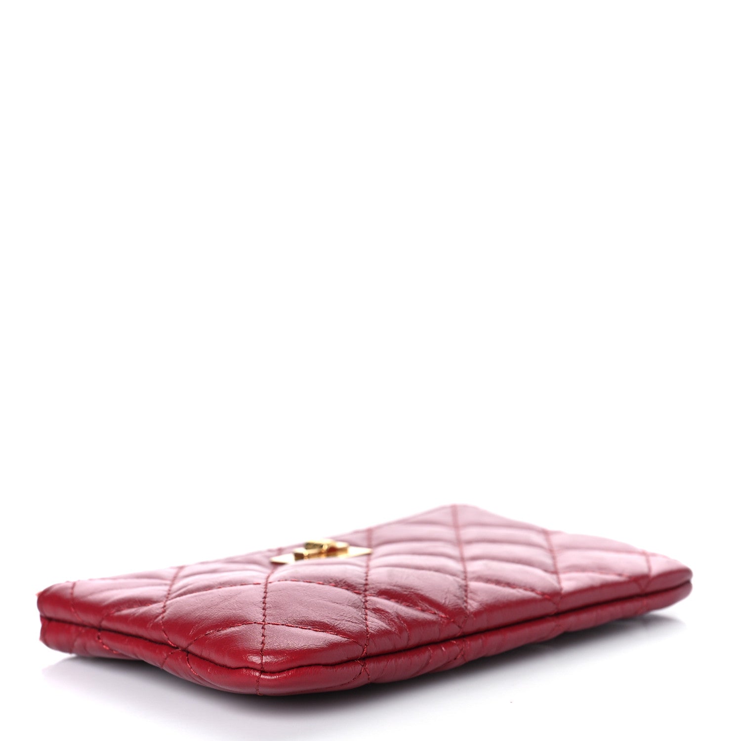 Chanel Aged Calfskin Quilted Small Reissue Cosmetic Case Red 4 of 10