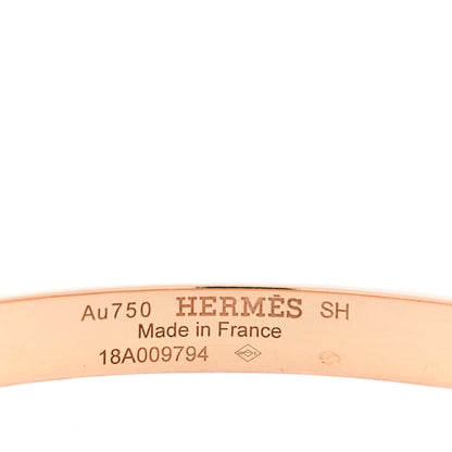 Hermes 18K Rose Gold Black Spinel PM Collier de Chien Bracelet SH 3 of 3