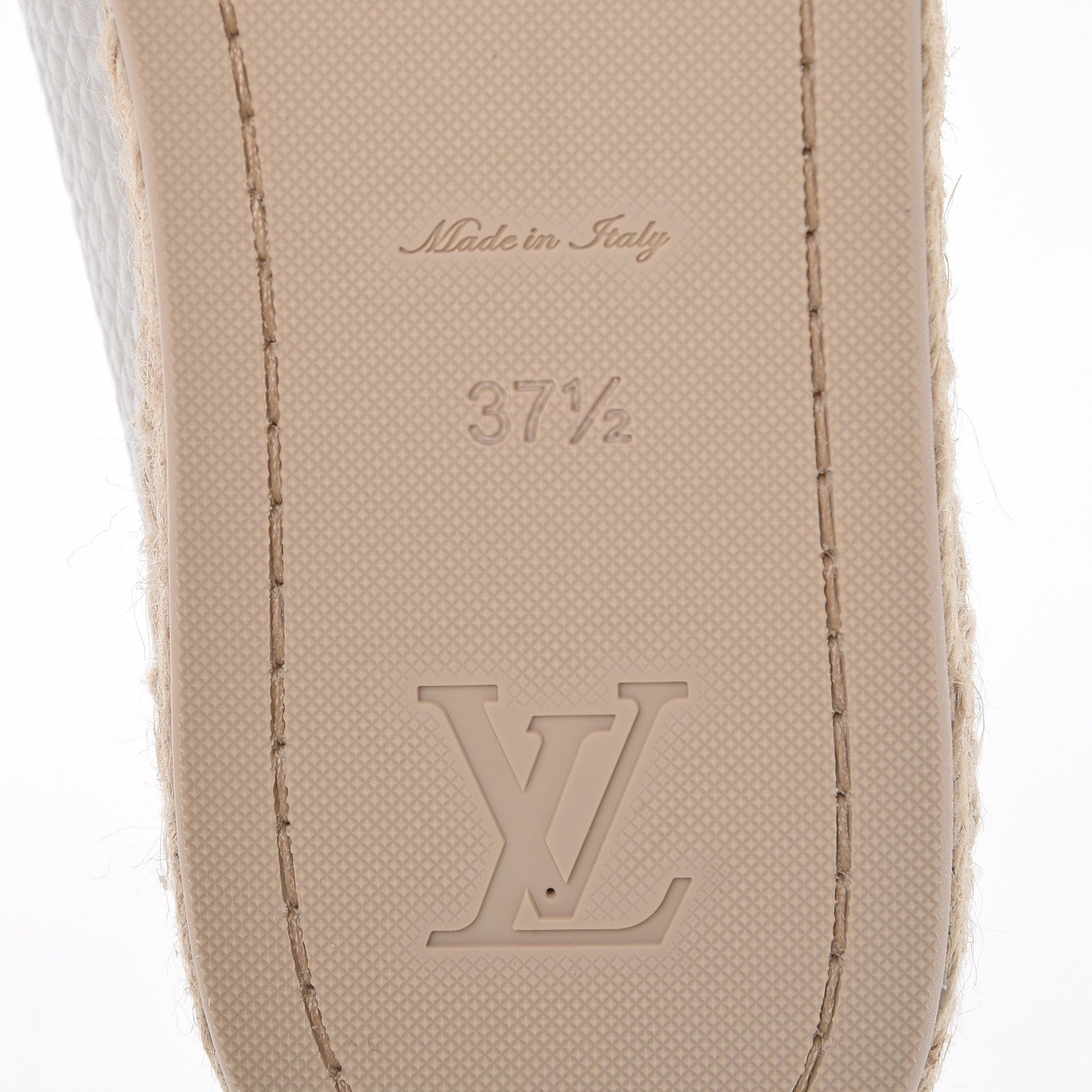 Louis Vuitton Calfskin Tropical Bloom Espadrille Flat 37.5 White 6 of 9
