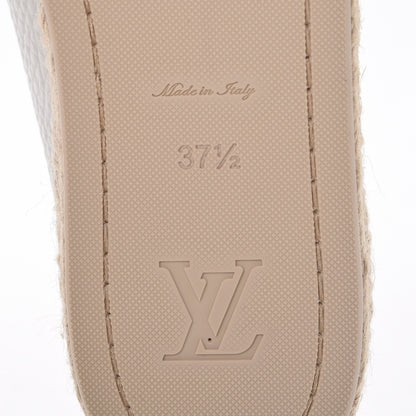Louis Vuitton Calfskin Tropical Bloom Espadrille Flat 37.5 White 6 of 9