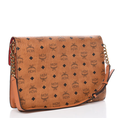 MCM Visetos Mixed Media Large Patricia Convertible Crossbody Viva Red 3 of 9