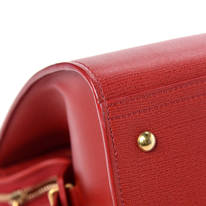 Saint Laurent Textured Calfskin Medium Cabas ChYc Red 8 of 17