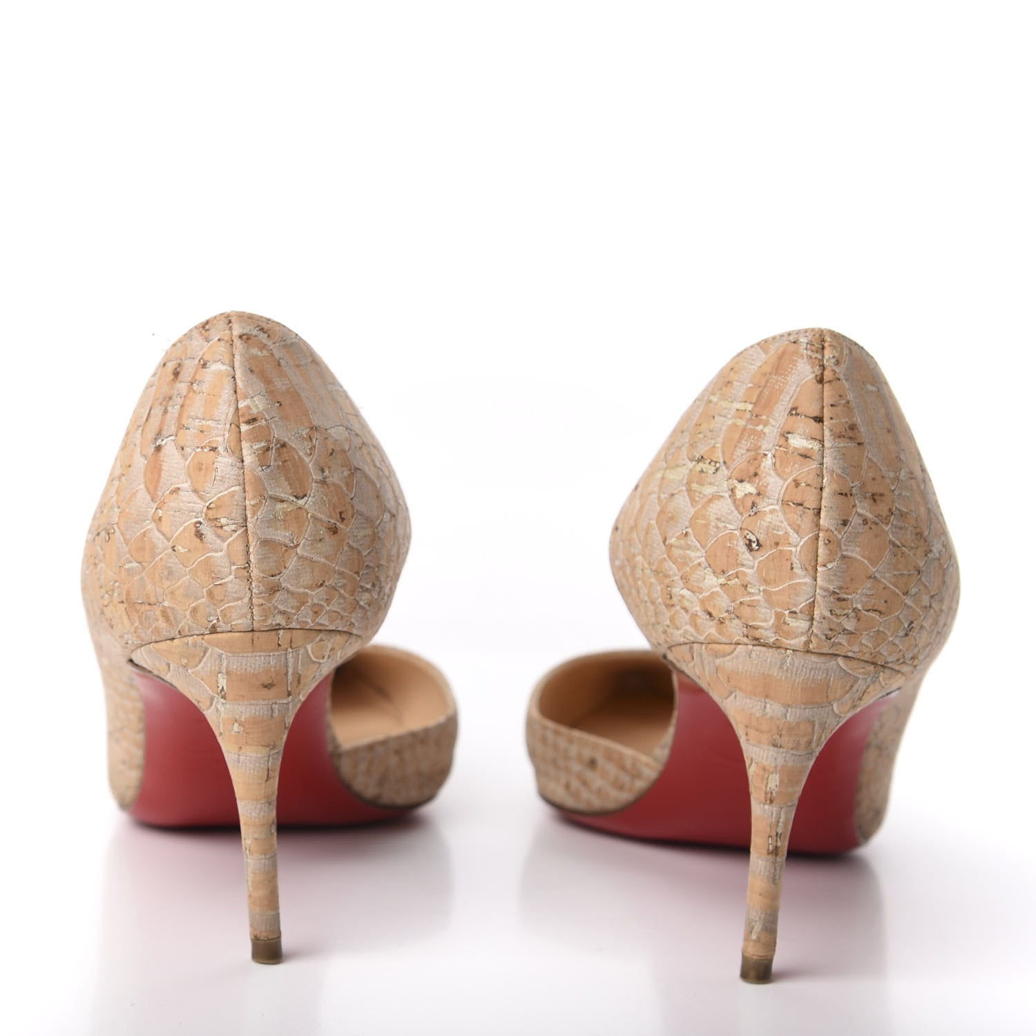 Christian Louboutin Liege Embossed Iriza 70 Pumps 35 Beige 6 of 11