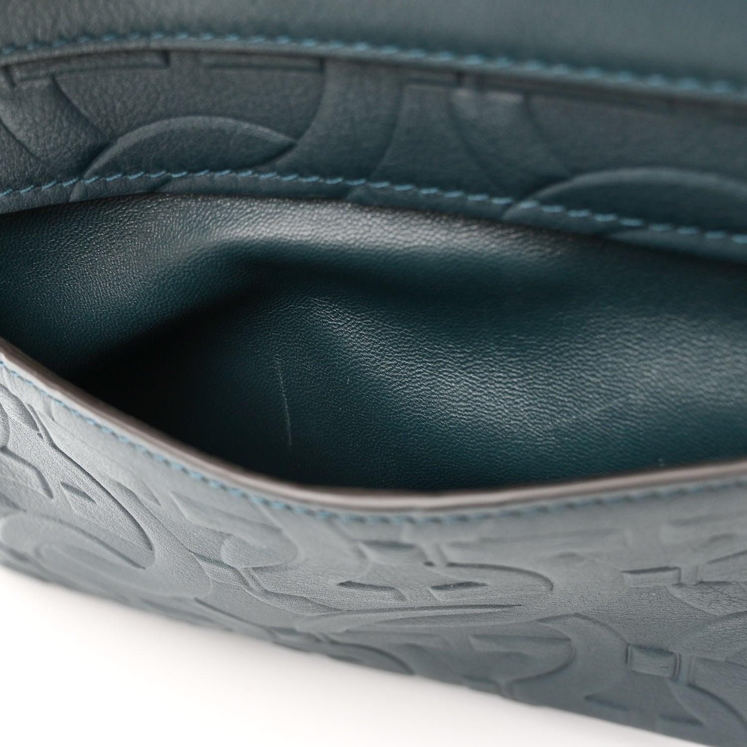 Salvatore Ferragamo Calfskin Embossed Small Margot Top Handle