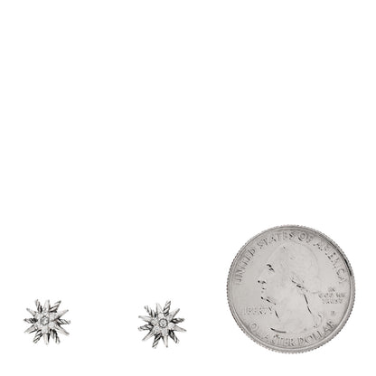 David Yurman Sterling Silver Diamond 10mm Starburst Earrings 2 of 4