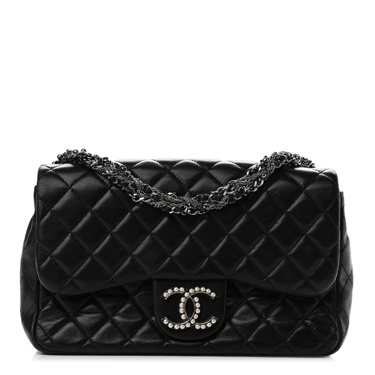 Chanel Lambskin Medium Westminster Pearl Flap Black 1 of 9