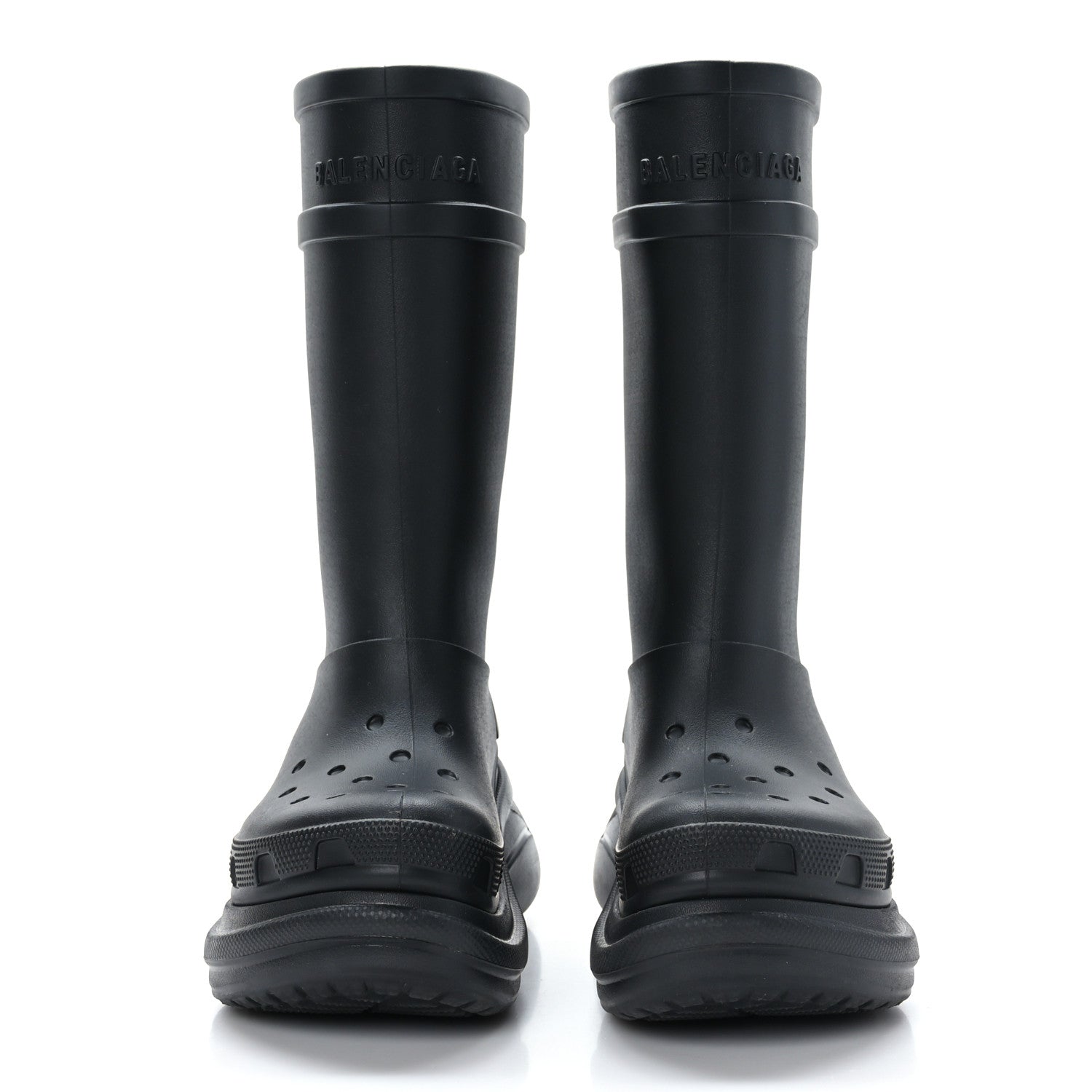 Balenciaga X CROCS Rubber Womens Rain Boots 37 Black 2 of 8