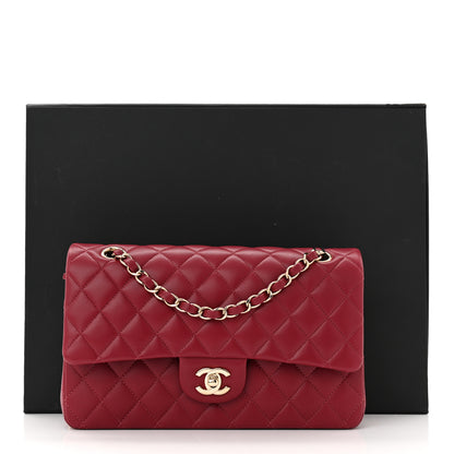 Chanel Lambskin Quilted Medium Double Flap Burgundy 11 of 11