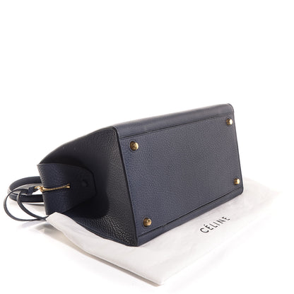 Celine Bullhide Calfskin Medium Ring Bag Navy Blue 4 of 8