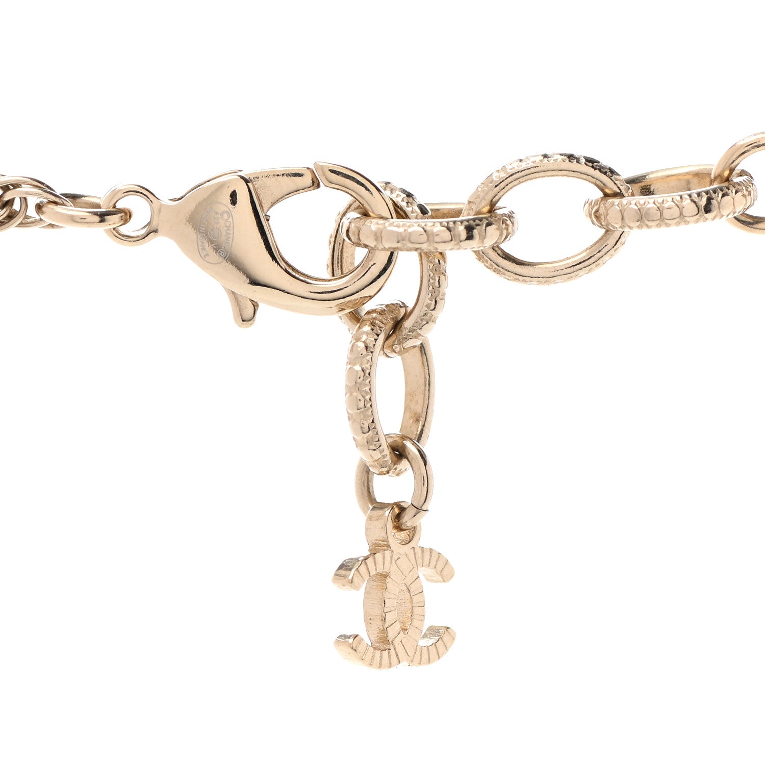 Chanel Pearl CC Round Pendant Necklace Gold 5 of 7