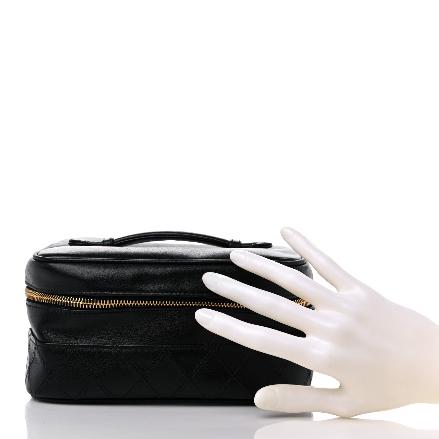 Chanel Lambskin Vanity Cosmetic Case Black 2 of 16