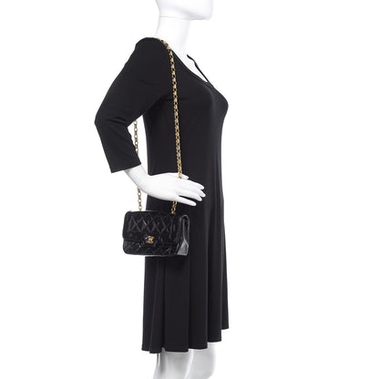 Chanel Patent Quilted Extra Mini Rectangular Flap Black 2 of 21