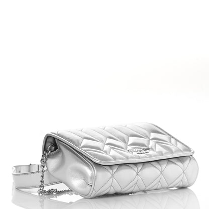 Jimmy Choo Metallic Calfskin Diondra Belt Bag Silver 4 of 8