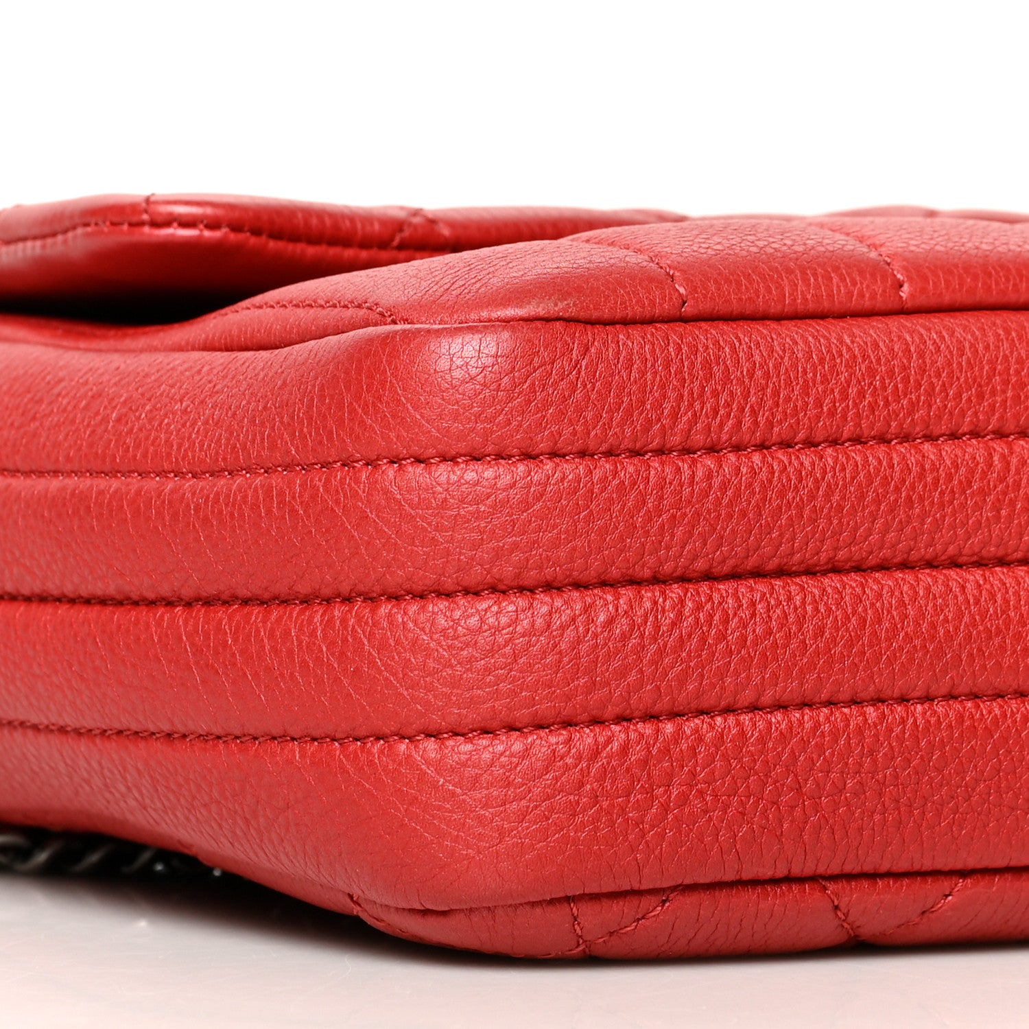 Chanel Calfskin Quilted Multi Chain Flap Red 9 of 11