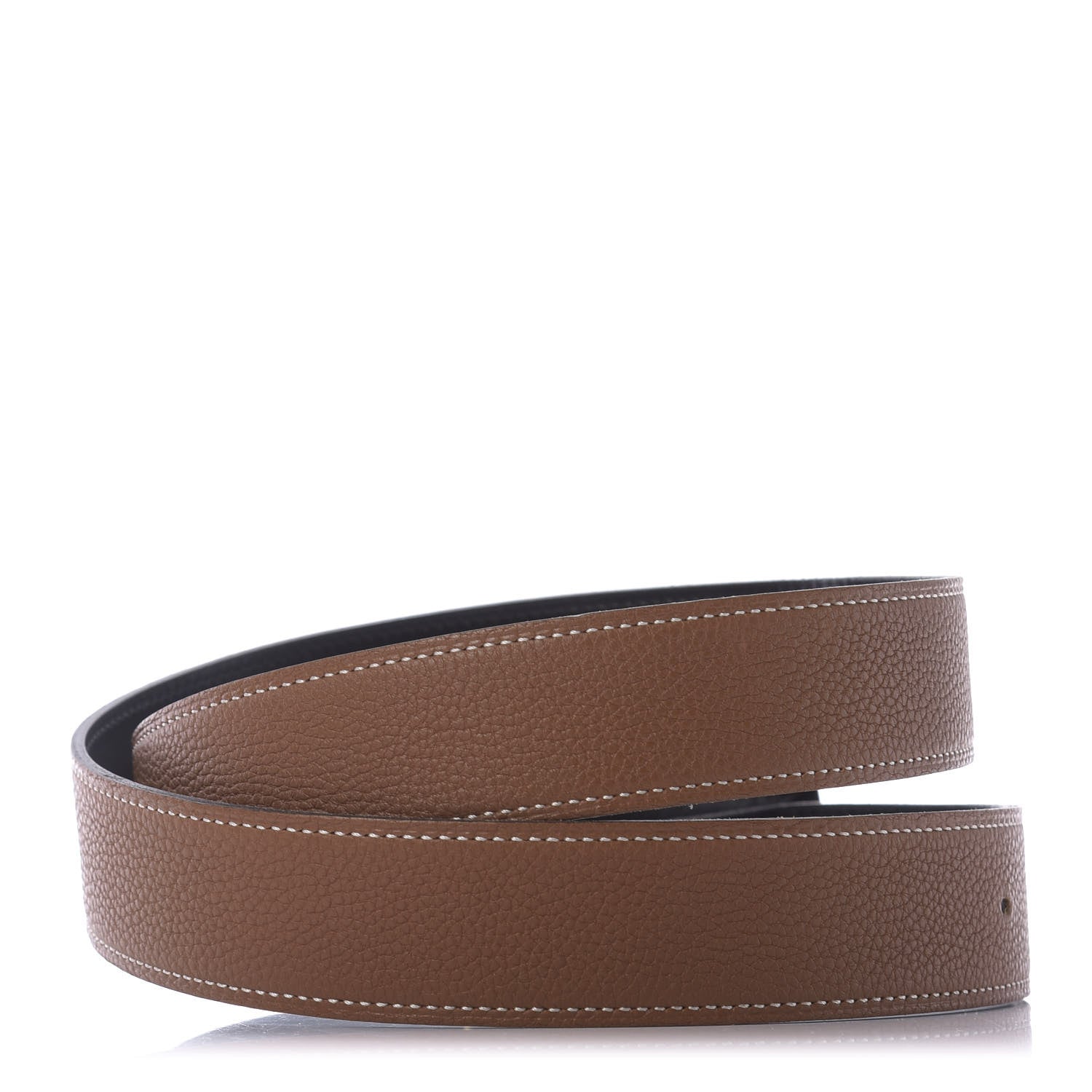 Hermes Box Togo Strie 32mm H Belt 85 Black Gold 2 of 12