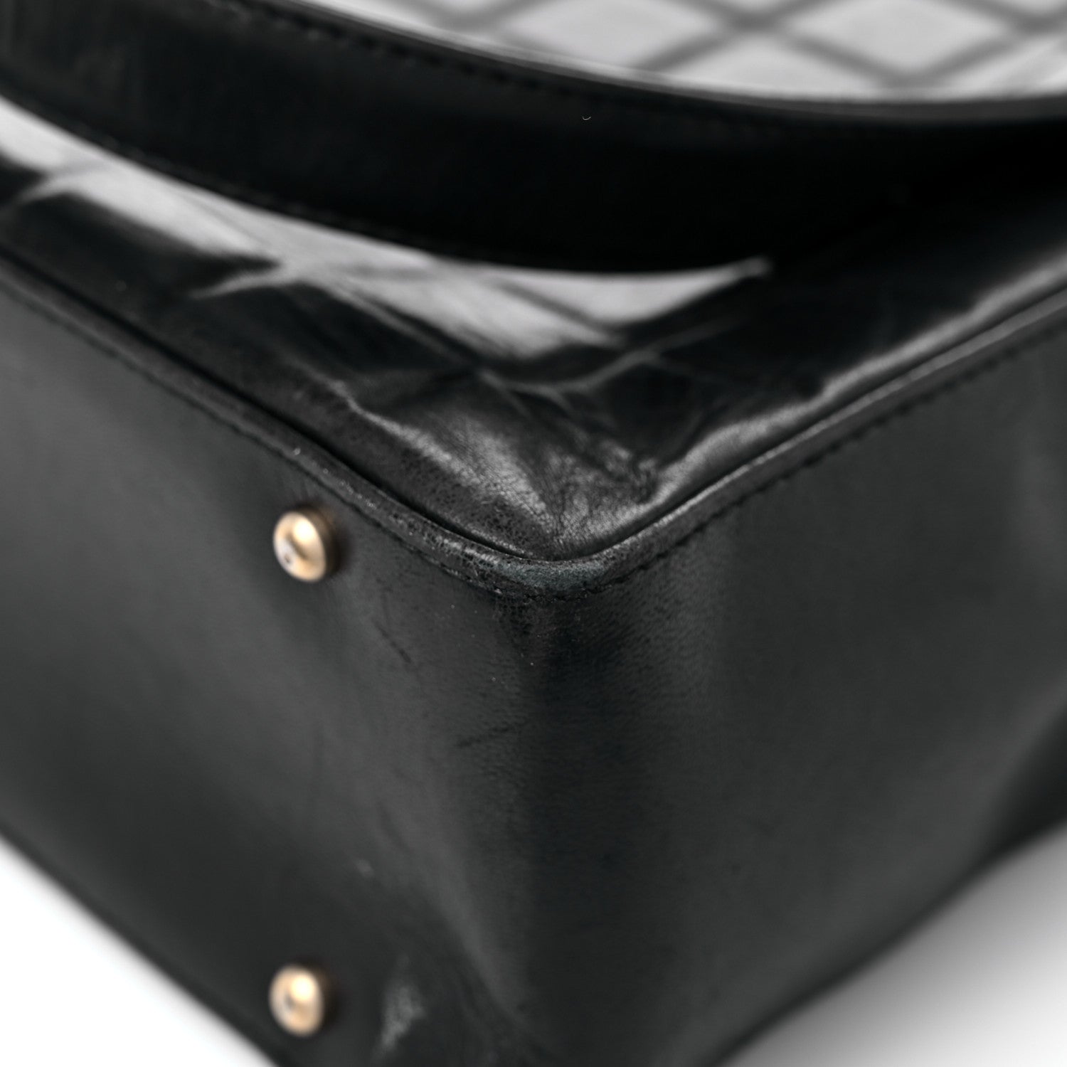 Chanel Lambskin Quilted Chocolate Bar Tote Black 10 of 17