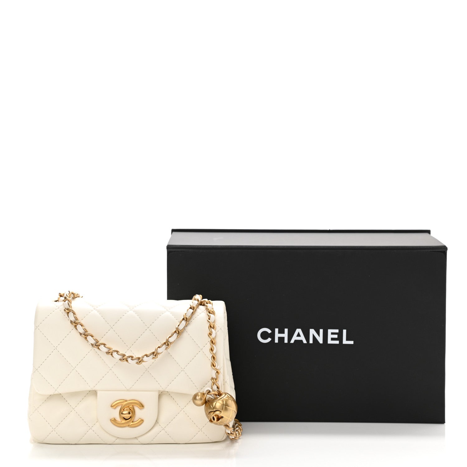 Chanel Lambskin Quilted Mini Pearl Crush Flap White 11 of 11
