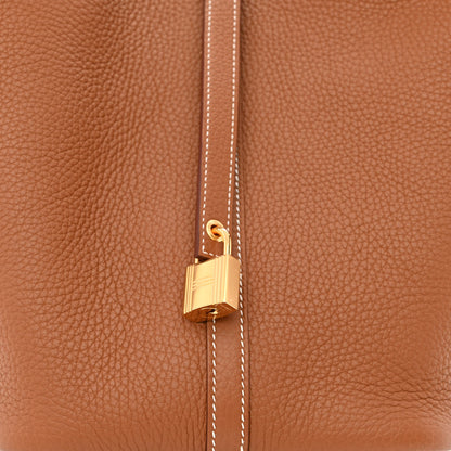 Hermes Taurillon Clemence Picotin Lock 22 MM Gold 8 of 11