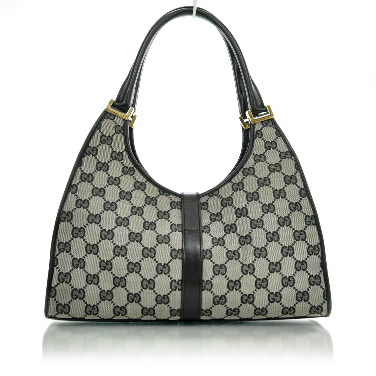 Gucci Monogram Bardot Shoulder Bag Black 4 of 10