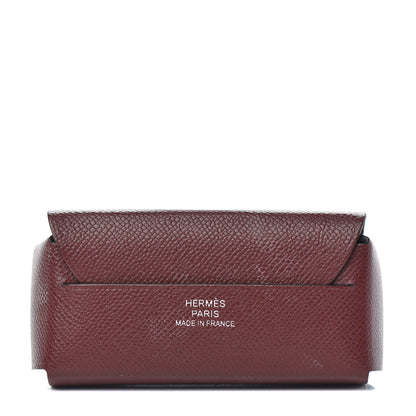 Hermes Grained Madame Calfskin Lipstick Case with Mirror Rouge H 1 of 6