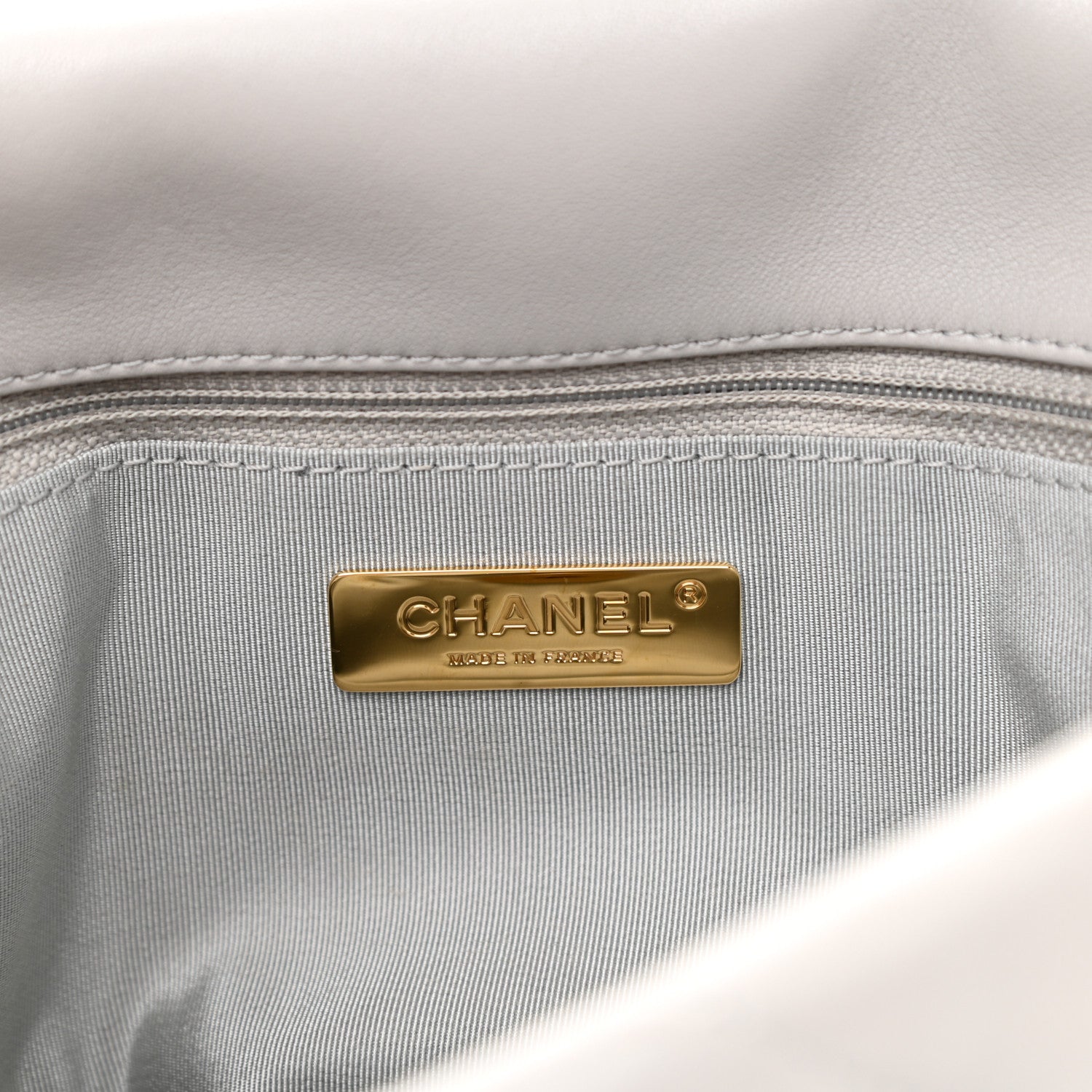 Chanel Lambskin Quilted Medium Chanel 19 Flap Grey 6 of 11
