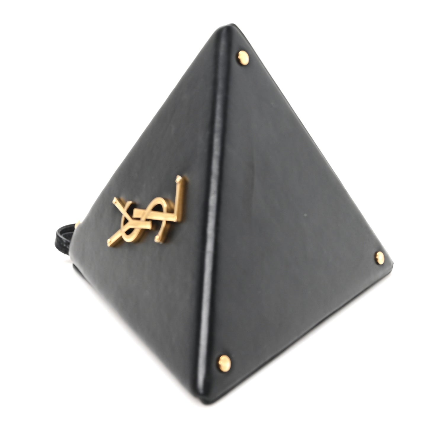 Lambskin Pyramid Clutch Black
