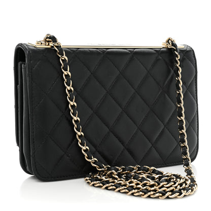 Chanel Lambskin Quilted Trendy CC Wallet On Chain WOC Black 3 of 23