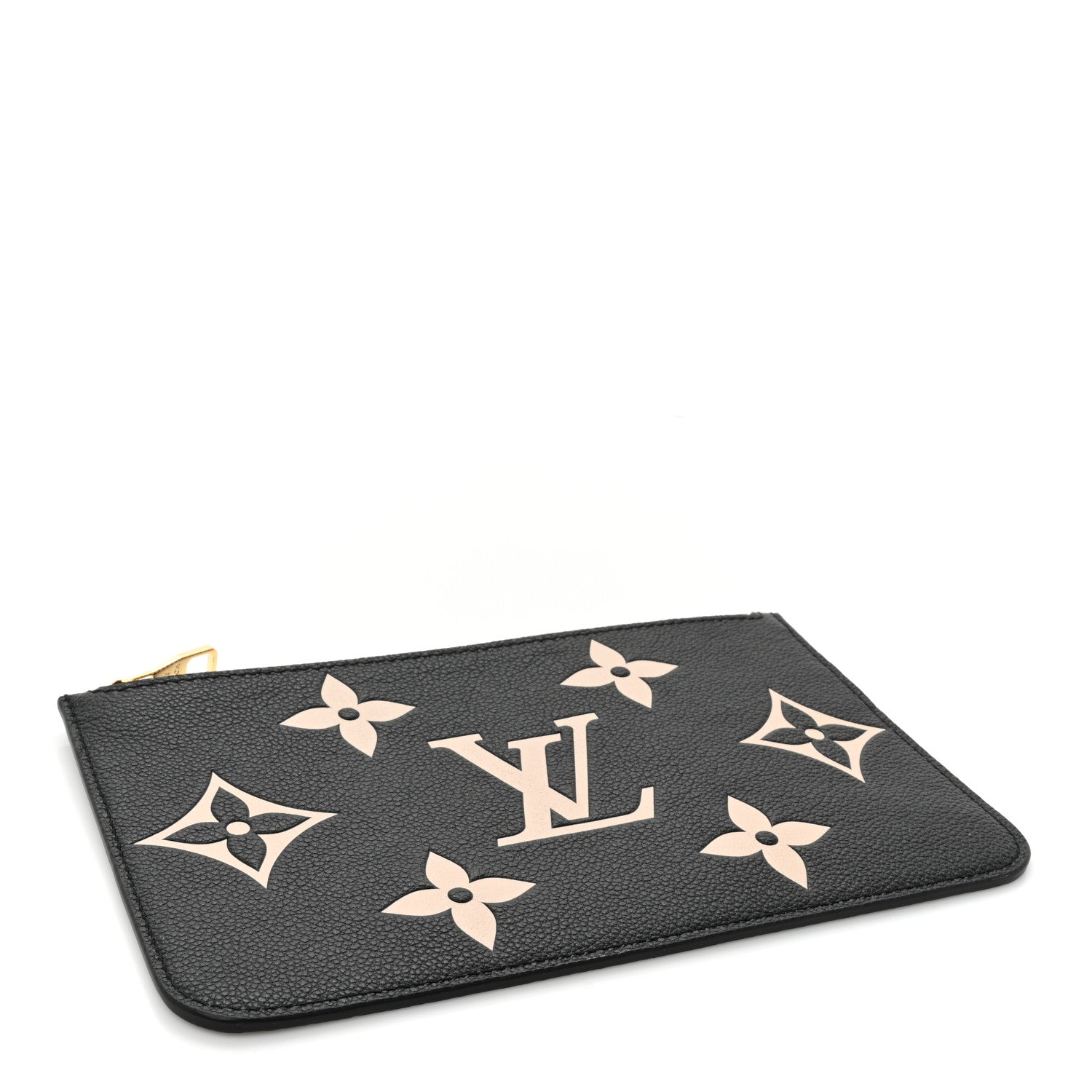 Louis Vuitton Empreinte Monogram Giant Neverfull MM Pochette Black Beige 4 of 8
