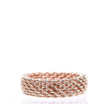 Tiffany 18K Rose Gold Narrow Somerset Mesh Ring 49 4.75 3 of 4