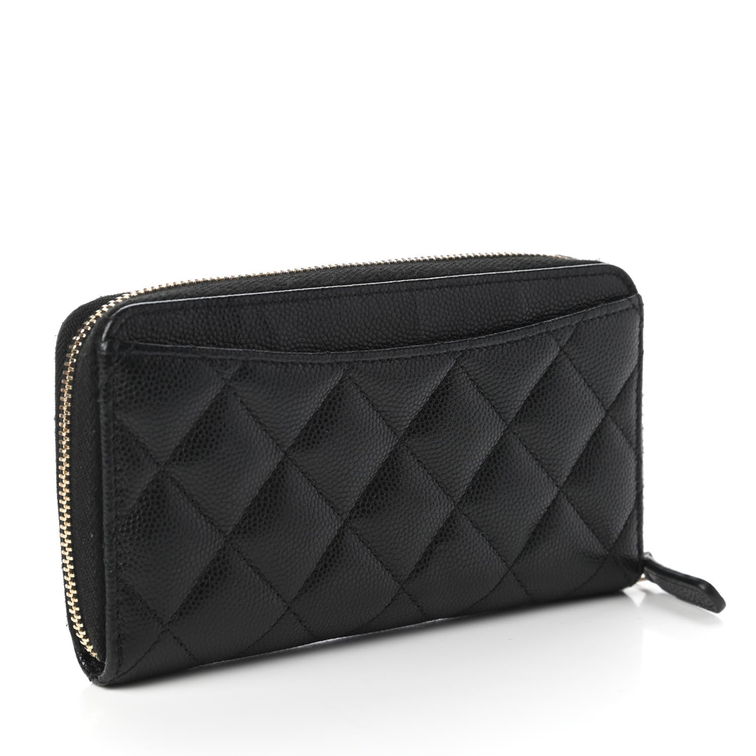 Chanel Caviar Quilted Medium Zip Around Wallet Black 3 of 11