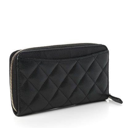 Chanel Caviar Quilted Medium Zip Around Wallet Black 3 of 11