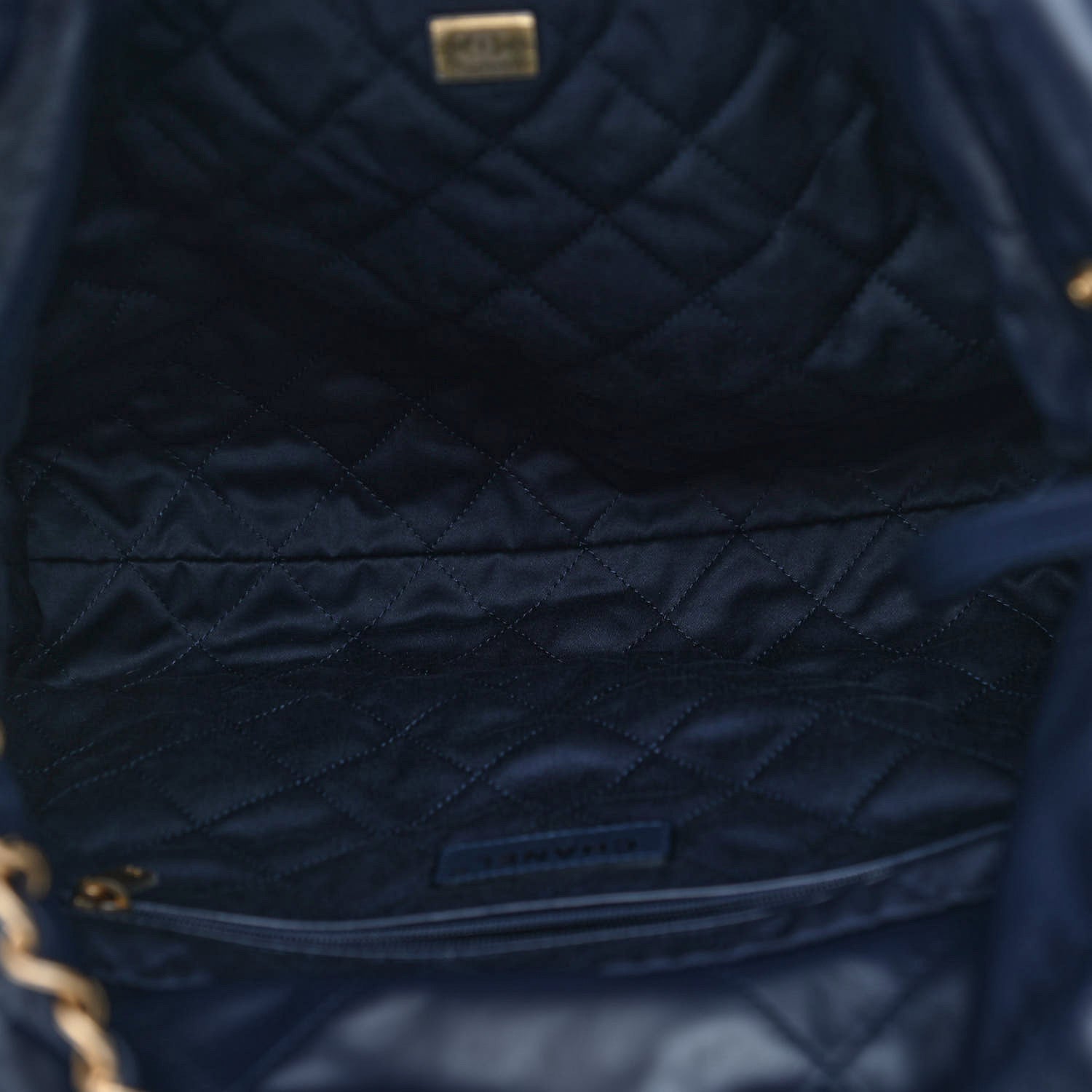 Chanel Shiny Calfskin Quilted Small Chanel 22 Navy 6 of 11