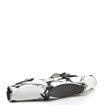 Alexander McQueen Silk De Manta Naive Pagan Print Clutch Black White 4 of 7