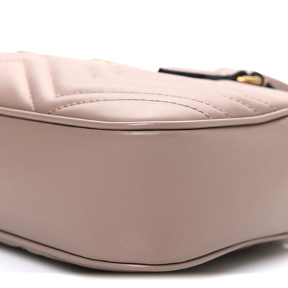 Gucci Calfskin Matelasse Small GG Marmont East West Shoulder Bag Porcelain Rose 10 of 10