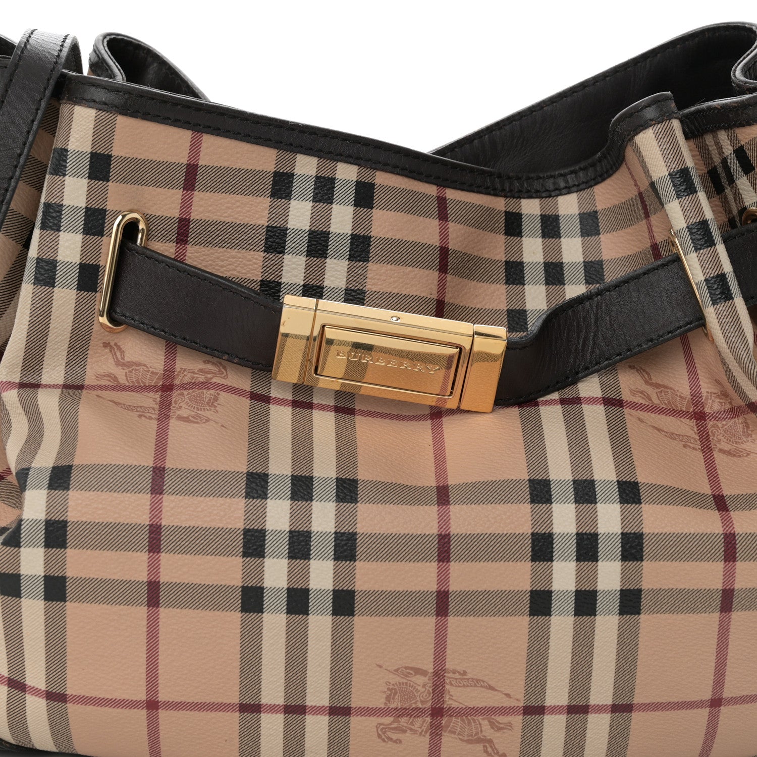 Burberry Haymarket Check Medium Willenmore Hobo Chocolate 9 of 11