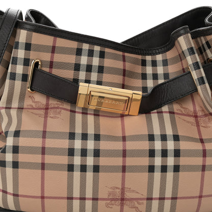 Burberry Haymarket Check Medium Willenmore Hobo Chocolate 9 of 11