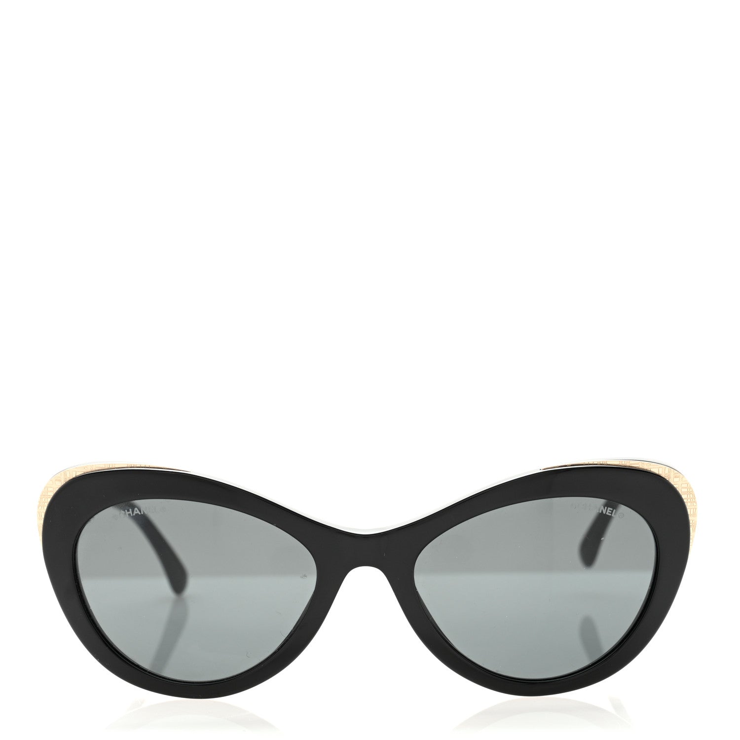 Chanel Acetate Cat Eye CC Sunglasses 5432 Black 2 of 10