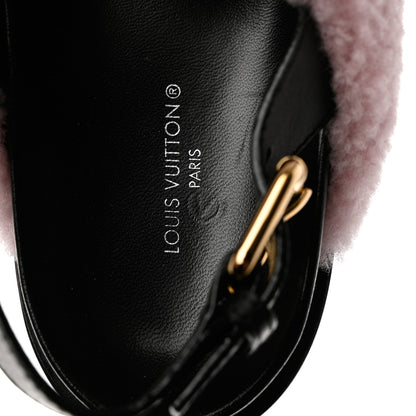Louis Vuitton Shearling Calfskin Paseo Flat Comfort Sandal 39 Pink 9 of 9
