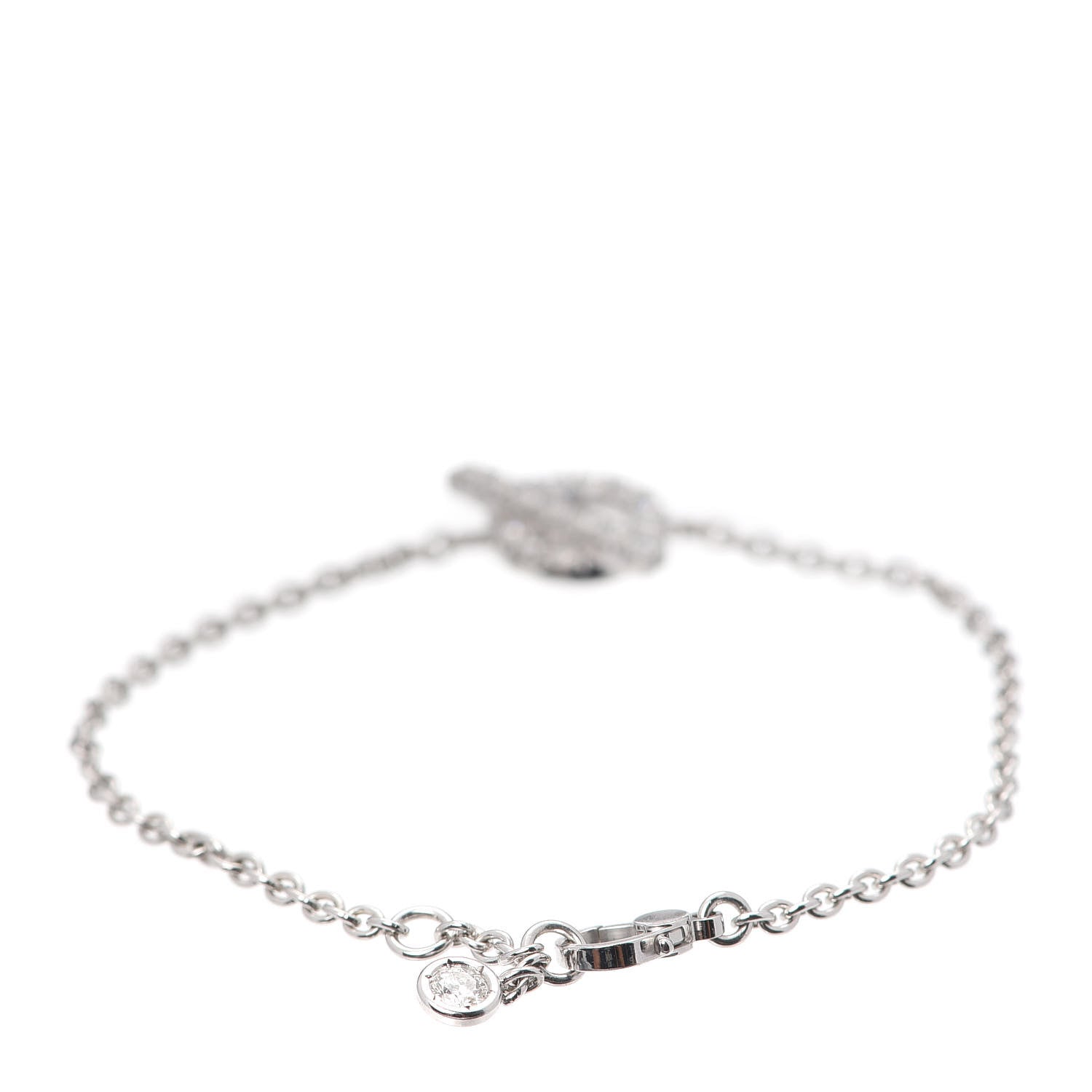Hermes 18K White Gold Diamond Finesse Bracelet SH 3 of 6