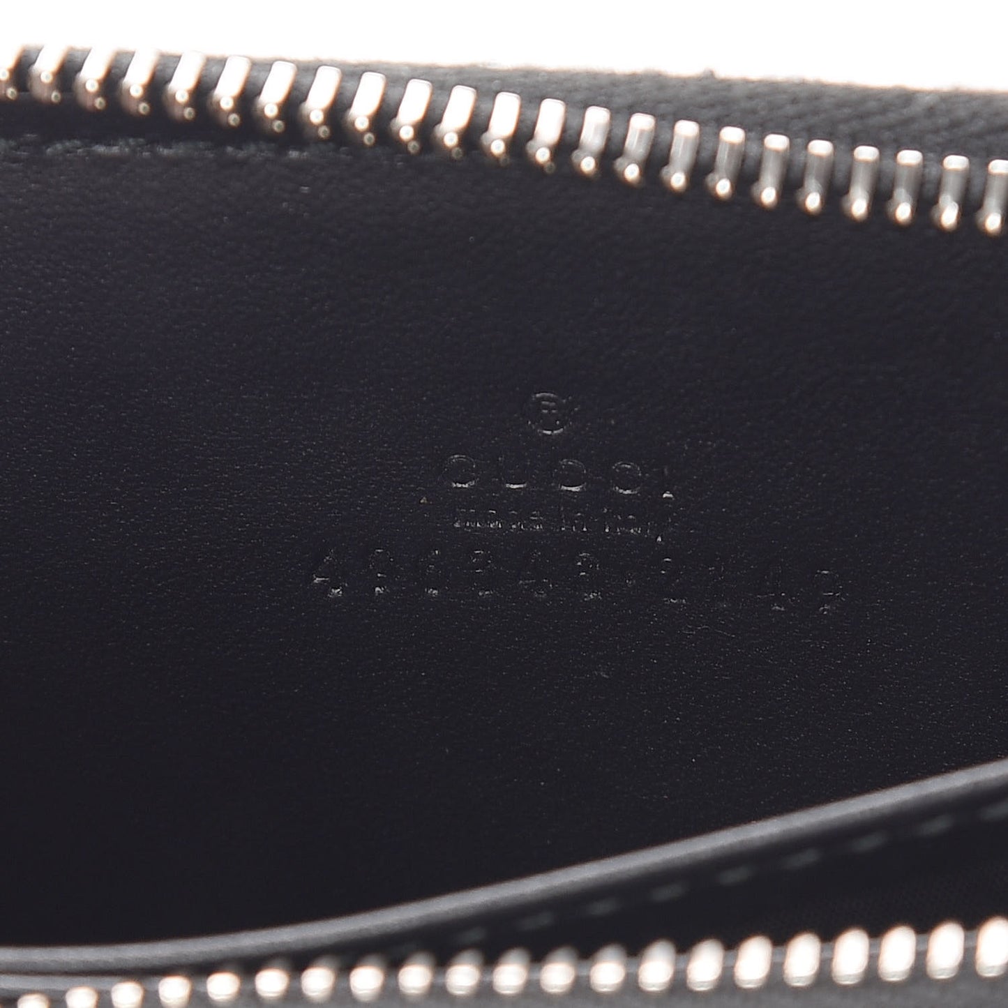 GG Supreme Monogram Night Courrier Embroidered Zip Around Card Case