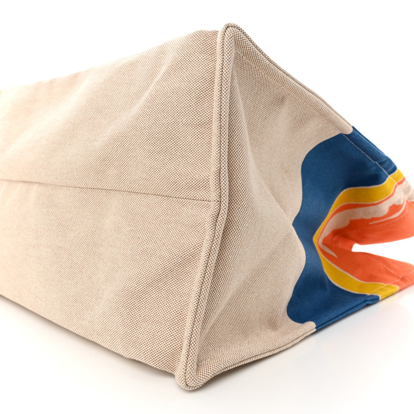 H Canvas Printed Escale A La Plage Beach Bag Acier
